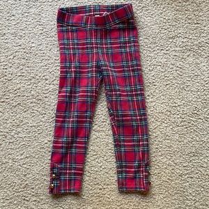 Janie and Jack Red Plaid Leggings